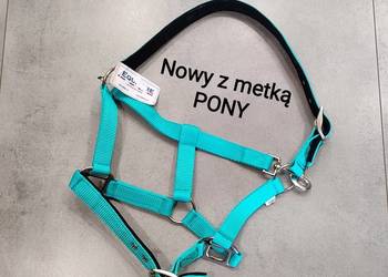 Nowy z metką kantar PONY z podszyciem, turkusowy
