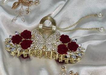 Klamra na bogato złota bardzo wygodna mocna