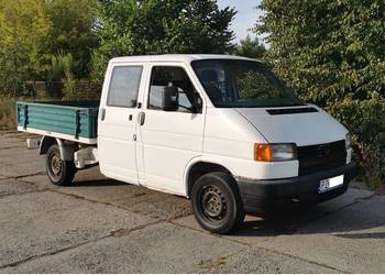 VW TRANSPORTER DOKA 6 OSÓB 2,4D HAK,PRZEGLĄD I OC NA ROK, BURTA OTWIERANA