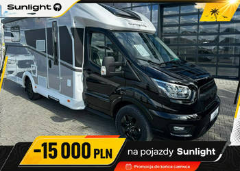 samochody kempingowe Sunlight T690L Przestronna półintegra z łóżkiem króle…