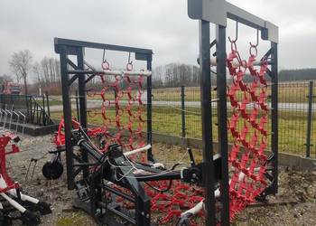 Włóka polowo-łąkowa 4 do 8m hydrauliczna 4 rzędowa solidna nowa *15