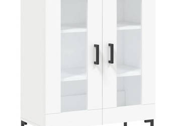 Szafka biała 695x34x90 cm materiał drewnopochodny WM-827788