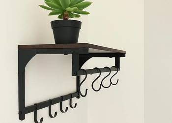 Wieszak ścienny z półką półka do powieszenia dom dekoracja