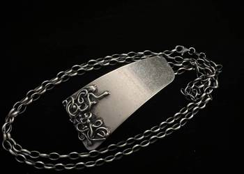 Srebrny autorski wisior z łańcuchem srebro 92t