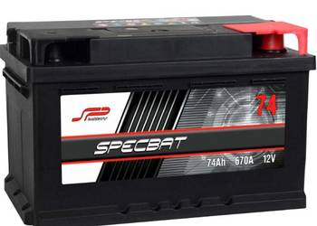 Akumulator 74Ah 670A SPECBAT  EN PRAWY PLUS