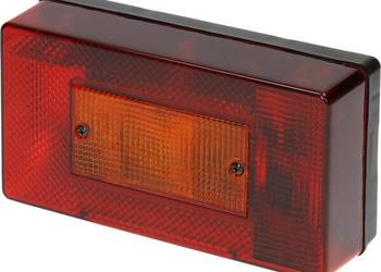 Lampa zespolona tylna, lewa prostokątna 12V czerwona/pomarańczowa przykręc…