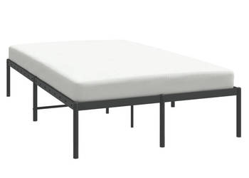 Łóżko Metalowe Czarne Rama Łóżka Ze Stelażem 120x190 cm WM-350843