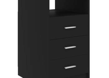 Komoda czarna 40x50x76 cm materiał drewnopochodny WM-801806
