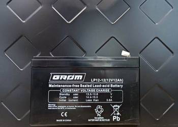 Akumulator żelowy 12V 12Ah GROM LP12-12