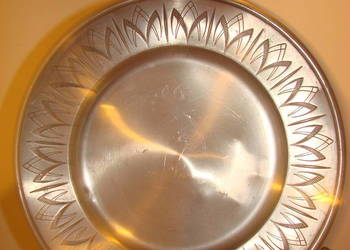 Pewter Haugrud Norway cynowy talerz 30 cm