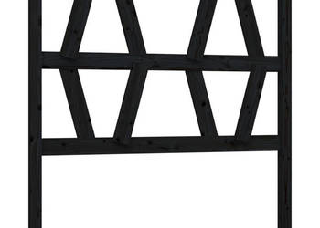 Wezgłowie łóżka czarne 96x4x100 cm lite drewno sosnowe WM-818604