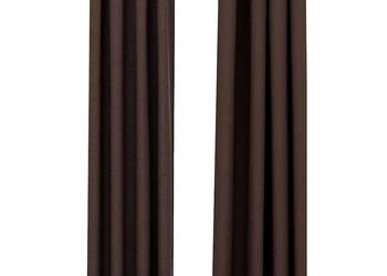 vidaXL Zasłony stylizowane na lniane, 2 szt., taupe(SKU:321202)