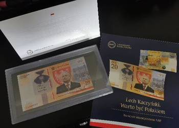 Lech Kaczyński Banknot NISKI NUMER 986/87/88 (pierwszy tysiąc)