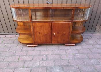 Komoda ART-DECO RTV Niska Orzech -Unikat 118 Stara Antyk Po Renowacji.