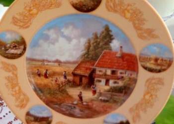 Seltmann Weiden Jahresteller „Kornernte” zboże 1989 Vintage