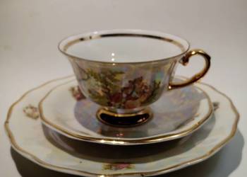 PRL Karolina – komplet x6 – filiżanka, spodek, talerzyk deserowy