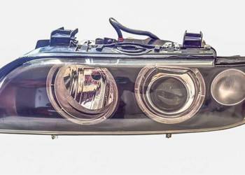 Oryginalna Kompletna Lewa Lampa Reflektor BMW E39 LIFT Xenon EU Ringi Hella