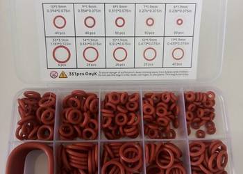 Zestaw uszczelek, silikonowe oringi olejoodporne