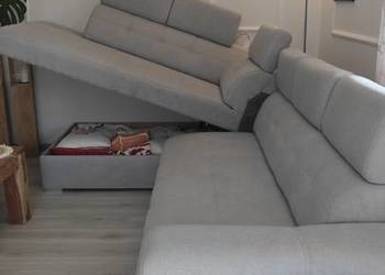 Sprzedam duży narożnik z funkcją spania wraz z pojemnikiem