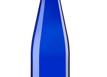 Butelka szklana do wina BLUE niebieska 750ml korek