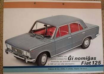 2 prospekty Fiat 125 Special jęz. esperanto