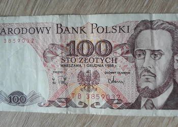 100 złotych  1.XII.1988 seria TB nr 2