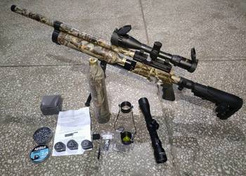 KRAL PUNCHER JUMBO DAZZLE PCP 5,5mm 2 butle 500ml 3 magazynki  2 celowniki