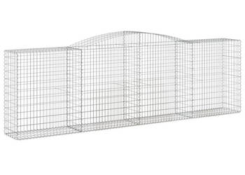 Kosze gabionowe 7 szt 400x50x120/140 cm galwanizowane żelazo WM-3147014