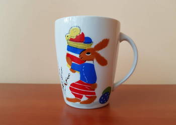 Porcelanowy kubek Królik / Zając, Karolina, porcelana PRL