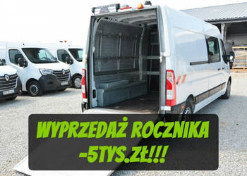 Renault Master 7 osobowy brygadówka NAJAZD max pełna opcja servis regały