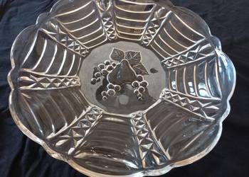 Szklana patera Huta Hortensja - Art  Deco,