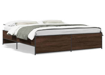 Rama łóżka brązowy dąb materiał drewnopochodny 200x200 cm WM-3279871