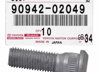 TOYOTA Auris C-hr Aygo Camry Avensis Szpilka piasty kola 90942-02049 OE
