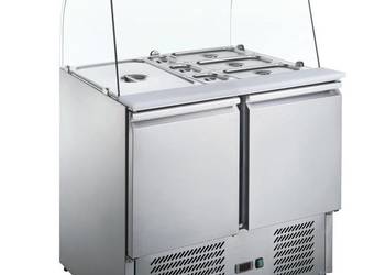 Stół Chłodniczy Sałatkowy Gastronomiczny 2-Drzwiowy z Nadstawą 240l Stalgas