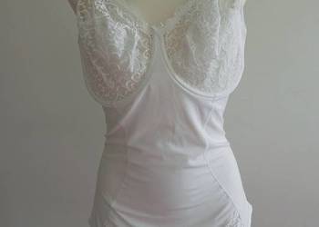 Body Bieliźniane ze Stanikiem 105E Wyszczuplające Modelujące Sylwetkę Białe