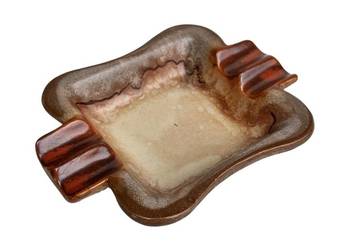 Popielniczka ceramiczna fat lava sygnowana, Niemcy, lata 70.