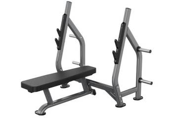 Ławka olimpijska pod sztangę ze stojakami prosta – Flat Olympic Bench DR004