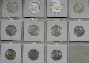 Zestaw 11 sztuk 10 szylingów Ag 1957 - 1973 r