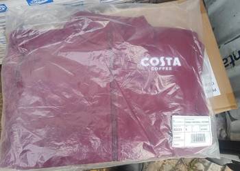 bordowa damska bluza softshell z logo Costa Coffee rozmiar S