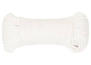 vidaXL Linka żeglarska, biała jednolita, 3 mm, 100 m（SKU:152536）