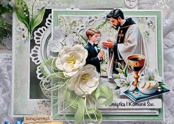 Kartka komunijna, komunia święta