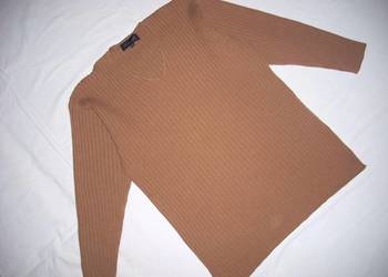 Karmelowy Sweter wełna merino 38 40 Karmelowy Sweter wełna merino 38 40