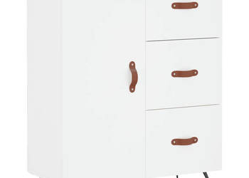 Szafka biała 695x34x90 cm materiał drewnopochodny WM-827884