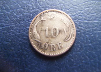 Stare monety 10 ore 1894 Dania srebro