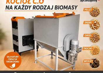 Kocioł c.o Biowarmer 26kW automat zrębki, trociny, owies, pellet, brykiet