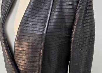 GUESS. Mięciutka skórzana kurtka. Czarny Regular Fit