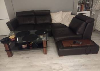 Sprzedam narożnik skóra naturalna brązowa stan idealny