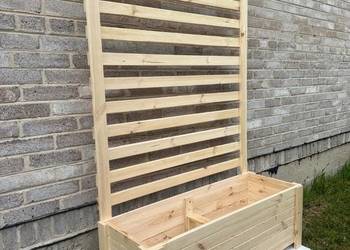 Duża Drewniana Donica z Pergolą Drewnianą Na Taras i Ogród
