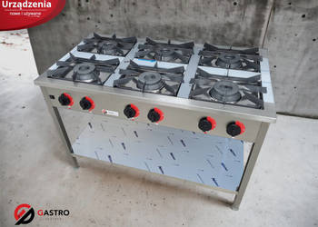 Kuchnia gazowa 6 palnikowa z półką !!! moc 36,5 kW