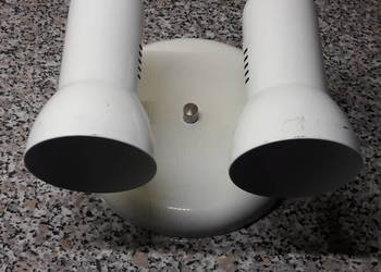 Lampka podwójna biała metalowa